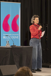 Annette Frier und Dietmar Bär auf der lit.Cologne 2023 in Köln