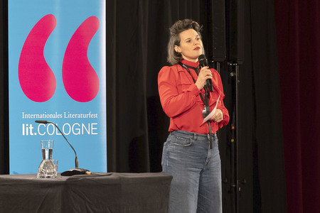 Annette Frier und Dietmar Bär auf der lit.Cologne 2023 in Köln