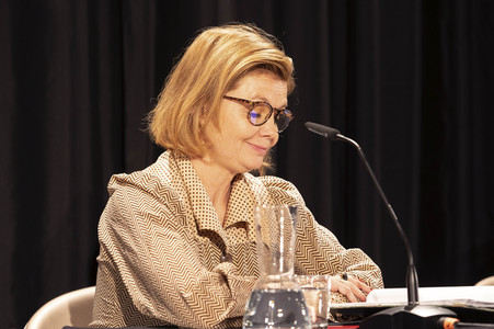 Annette Frier und Dietmar Bär auf der lit.Cologne 2023 in Köln