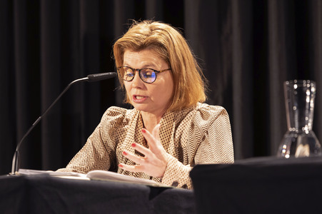 Annette Frier und Dietmar Bär auf der lit.Cologne 2023 in Köln