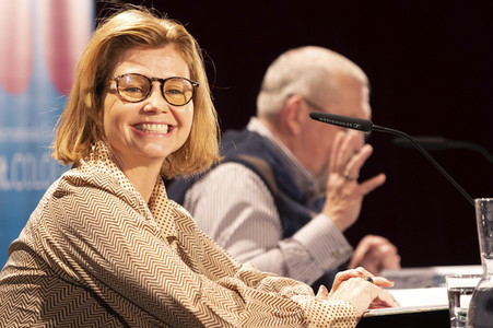 Annette Frier und Dietmar Bär auf der lit.Cologne 2023 in Köln