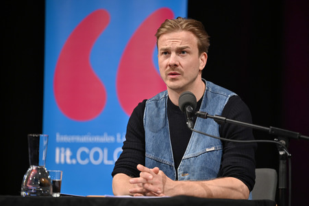 Albrecht Schuch und Marion Brasch auf der lit.Cologne 2023 in Köln