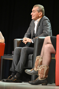 Svenja Flaßpöhler, Michel Friedman und Richard David Precht auf der lit.Cologne 2023 in Köln
