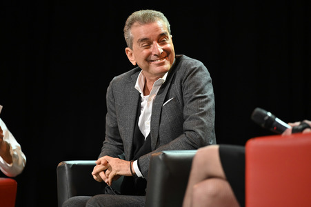 Svenja Flaßpöhler, Michel Friedman und Richard David Precht auf der lit.Cologne 2023 in Köln