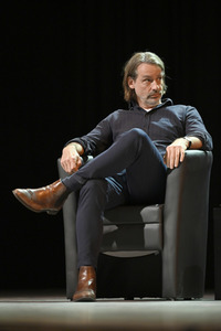 Svenja Flaßpöhler, Michel Friedman und Richard David Precht auf der lit.Cologne 2023 in Köln