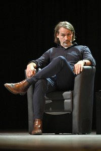 Svenja Flaßpöhler, Michel Friedman und Richard David Precht auf der lit.Cologne 2023 in Köln