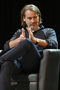 Svenja Flaßpöhler, Michel Friedman und Richard David Precht auf der lit.Cologne 2023 in Köln