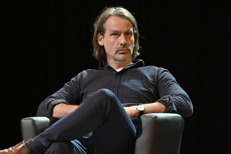 Svenja Flaßpöhler, Michel Friedman und Richard David Precht auf der lit.Cologne 2023 in Köln