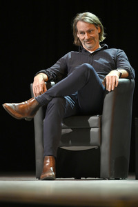 Svenja Flaßpöhler, Michel Friedman und Richard David Precht auf der lit.Cologne 2023 in Köln