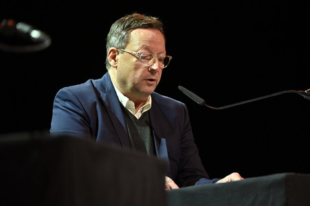 Matthias Brandt und Johanna Wokalek auf der lit.Cologne 2023 in Köln