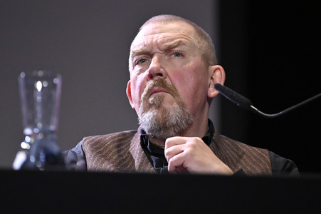 Mick Herron und Dietmar Bär auf der lit.Cologne 2023 in Köln