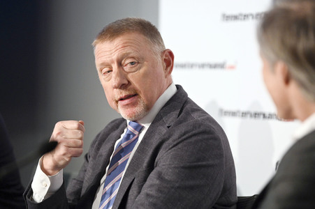 Pressekonferenz mit Boris Becker in Berlin