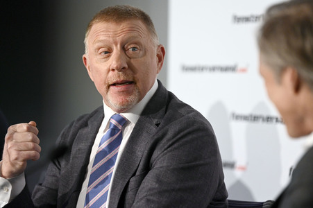 Pressekonferenz mit Boris Becker in Berlin