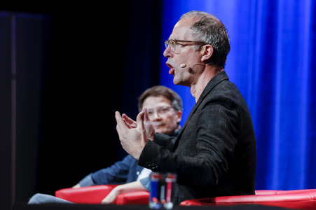 Maxim Leo und Jochen Gutsch auf der lit.Cologne 2023 in Köln
