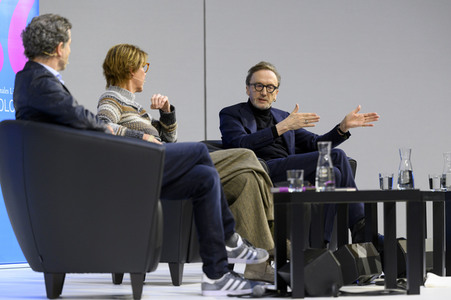 Marius Müller-Westernhagen und Friedrich Dönhoff auf der lit.Cologne 2023 in Köln