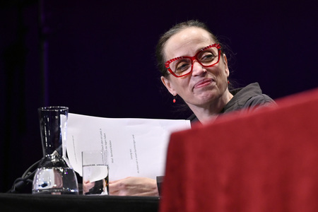 A.L. Kennedy und Anna Thalbach auf der lit.Cologne 2023 in Köln