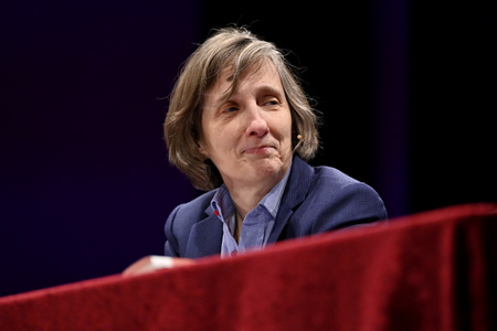 A.L. Kennedy und Anna Thalbach auf der lit.Cologne 2023 in Köln