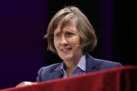 A.L. Kennedy und Anna Thalbach auf der lit.Cologne 2023 in Köln