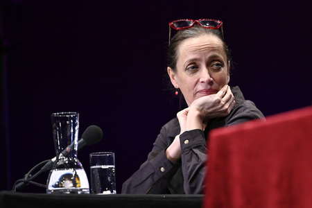 A.L. Kennedy und Anna Thalbach auf der lit.Cologne 2023 in Köln