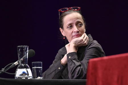 A.L. Kennedy und Anna Thalbach auf der lit.Cologne 2023 in Köln
