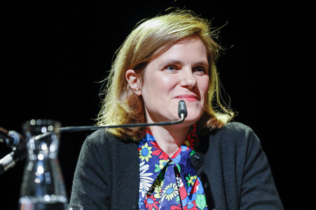 Bjarne Mädel, Fritzi Haberlandt und Bastian Pastewka auf der lit.Cologne 2023 in Köln