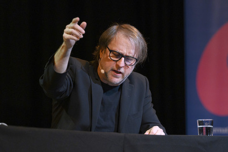 Cordula Stratmann und Bjarne Mädel auf der lit.Cologne 2023 in Köln