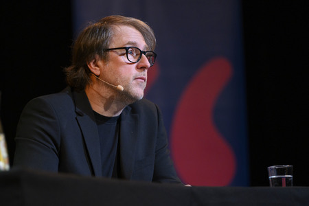 Cordula Stratmann und Bjarne Mädel auf der lit.Cologne 2023 in Köln