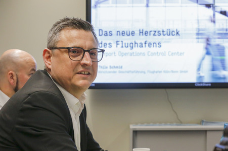 Präsentationstermin zum Airport Operations Control Center am Flughafen Köln/Bonn