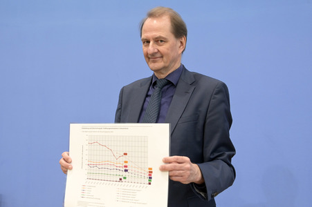 Bundespressekonferenz Prognose zur Treibhausgasbilanz 2022 in Berlin