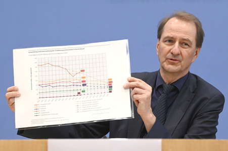 Bundespressekonferenz Prognose zur Treibhausgasbilanz 2022 in Berlin