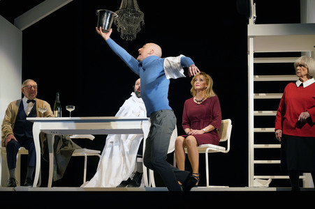Theaterprobe 'Biedermann und die Brandstifter' in Berlin