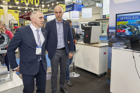 Ukrainische Delegation aus Mykolajiw auf der Hannover Messe 2023