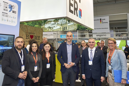 Ukrainische Delegation aus Mykolajiw auf der Hannover Messe 2023