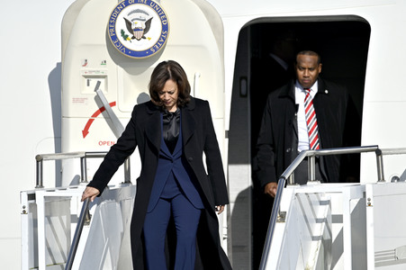 Ankunft von Kamala Harris in München