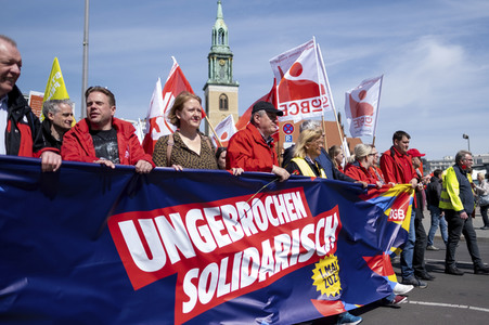 1. Mai Demo der Gewerkschaften in Berlin