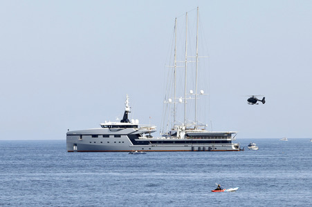 Jeff Bezos Superyacht 'Koru' in Cannes