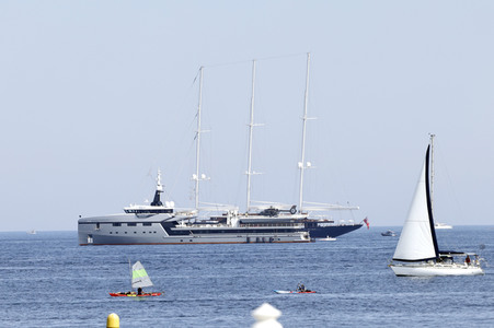 Jeff Bezos Superyacht 'Koru' in Cannes