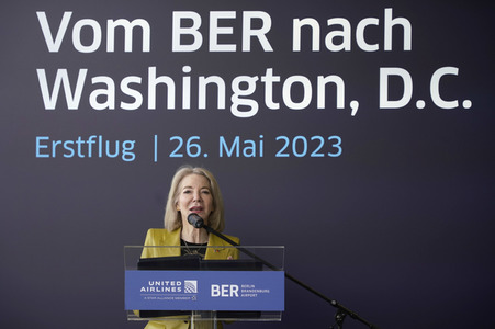 Erstflugveranstaltung United Airlines nach Washington, D.C. in Berlin