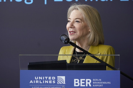 Erstflugveranstaltung United Airlines nach Washington, D.C. in Berlin