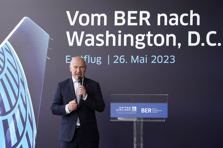 Erstflugveranstaltung United Airlines nach Washington, D.C. in Berlin