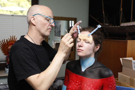 GEEK ART: Andorianer / Andorian Bodypainting