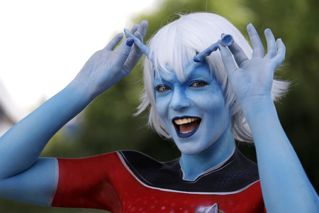 GEEK ART: Andorianer / Andorian Bodypainting