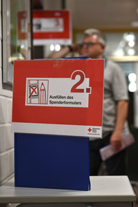 Pressetermin zum Weltblutspendetag in Köln