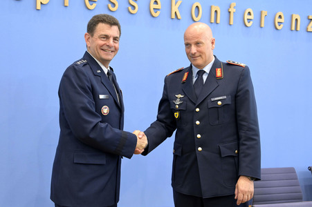 Bundespressekonferenz Air Defender in Berlin