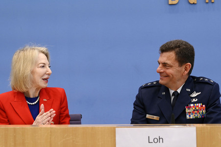 Bundespressekonferenz Air Defender in Berlin