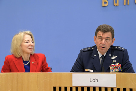 Bundespressekonferenz Air Defender in Berlin