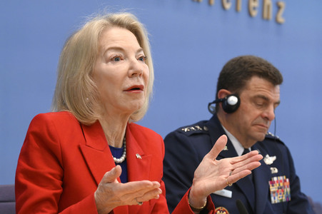 Bundespressekonferenz Air Defender in Berlin
