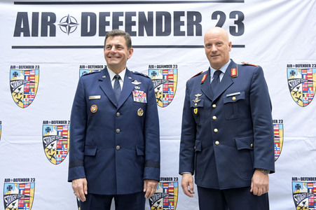 Bundespressekonferenz Air Defender in Berlin