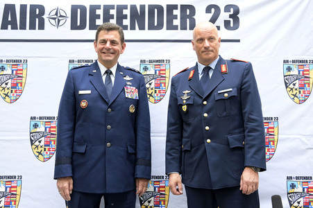 Bundespressekonferenz Air Defender in Berlin