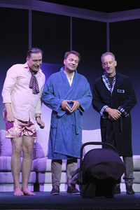 Theaterprobe 'Drei Männer und ein Baby' in Hamburg